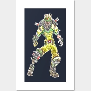 Overwatch Junkrat Cricket Skin Posters and Art